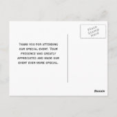 Carte Postale Élégante Giraffe noire Imprimer Merci Monogramme (Dos)