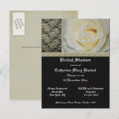 Carte Postale Elégante invitation à la douche nuptiale (Devant / Derrière)