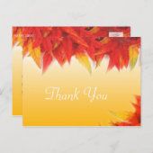 Carte Postale Elégante, jolie mariage de automne faveur merci (Devant / Derrière)