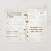 Carte postale élégante Mariage de automne RSVP (Dos)