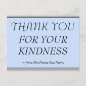 Carte postale élégante "MERCI DE VOTRE GENTILLESSE (Devant)
