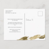 Carte postale élégante Merci Noir et Or (Dos)