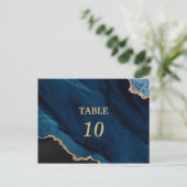 Carte postale élégante moderne numéro de table en (Debout devant)