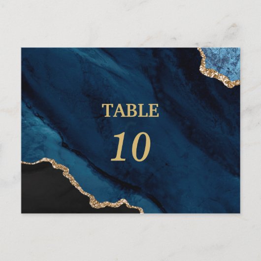 Carte postale élégante moderne numéro de table en (Devant)