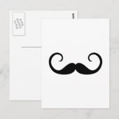 Carte Postale Elégante Moustache (Devant / Derrière)