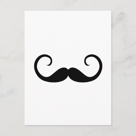 Carte Postale Elégante Moustache (Devant)