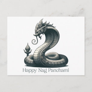 Carte Postale Élégante Naga Panchami Cobra