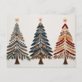 Carte Postale Elégante Nordic Sapins de Noël (Devant)