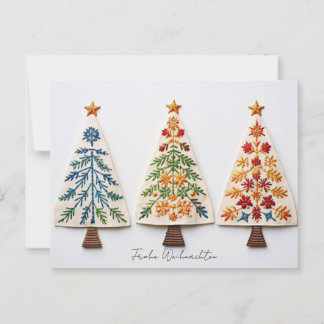 Carte Postale Elégante Nordic Sapins de Noël