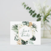 Carte Postale Elégante Orchidées Blanches Merci Mariage de Bohêm (Debout devant)