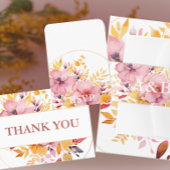 Carte Postale Elégante pêche et Merci Mariage or