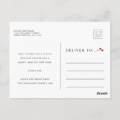 Carte Postale Élégante photo de botanique de verdure en or pour (Dos)