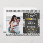 Carte Postale Élégante photo en dentelle I DO Fiançailles Invita (Devant / Derrière)