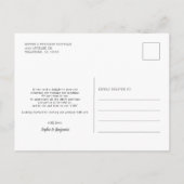 Carte Postale Elégante photo Merci Mariage moderne (Dos)