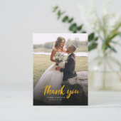 Carte Postale Elégante photo Merci Mariage moderne (Debout devant)