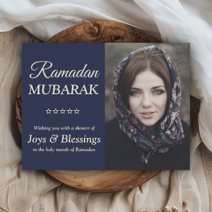 Carte Postale Élégante Photo Personnalisée Ramadan Mubarak