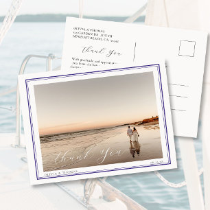 Carte Postale Elégante plage Destination Mariage nautique Photo