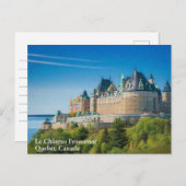 Carte postale élégante Québec Canada Aquarelle (Devant / Derrière)