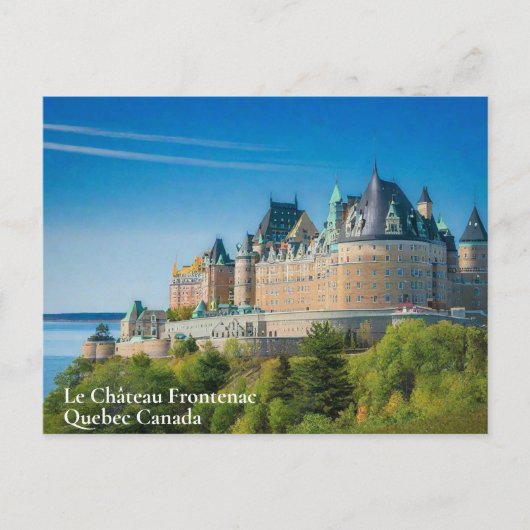 Carte postale élégante Québec Canada Aquarelle (Devant)