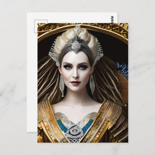 Carte Postale Elégante reine baroque (Devant / Derrière)