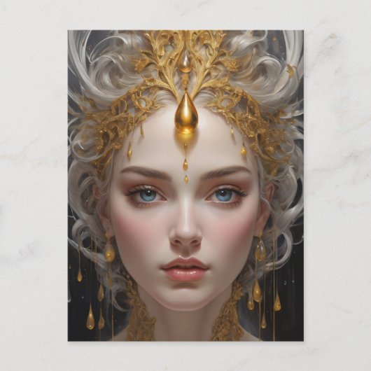 Carte Postale Elégante reine d'un Fairyland (Devant)