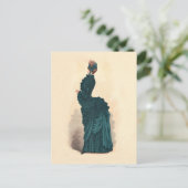 Carte Postale Élégante robe victorienne bleue (Debout devant)