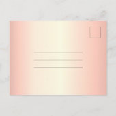 Carte Postale Élégante Rose Gold Sweet 16 Save The Date (Dos)