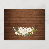 Carte Postale Elégante Roses Blanches Dentelle Rustique Merci Ca (Dos)