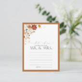 Carte Postale Elégante rouille Orange Aquarelle Florale Idées Da (Debout devant)