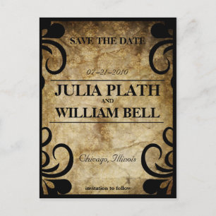 Carte postale élégante RSVP Swirl