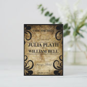 Carte postale élégante RSVP Swirl (Debout devant)