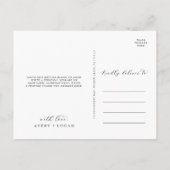 Carte postale élégante Script 3 Modèle photo Merci (Dos)