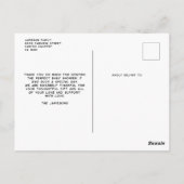 Carte Postale Élégante Simple Moderne Fête de Naissance Personna (Dos)