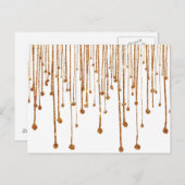 Carte Postale Elégante tendance or fausse parties scintillant go (Devant / Derrière)