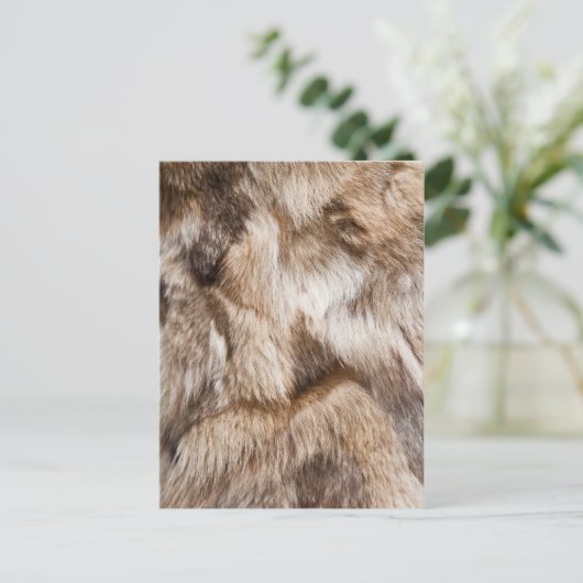 Carte Postale Élégante texture de fourrure (Debout devant)