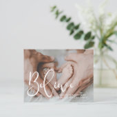 Carte Postale Élégante typographie Croire photo de vacances (Debout devant)