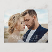 Carte Postale Élégante typographie moderne paysage mariage photo (Devant)