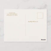 Carte Postale Elégante Typographie Or Photo Joyeux Noël (Dos)