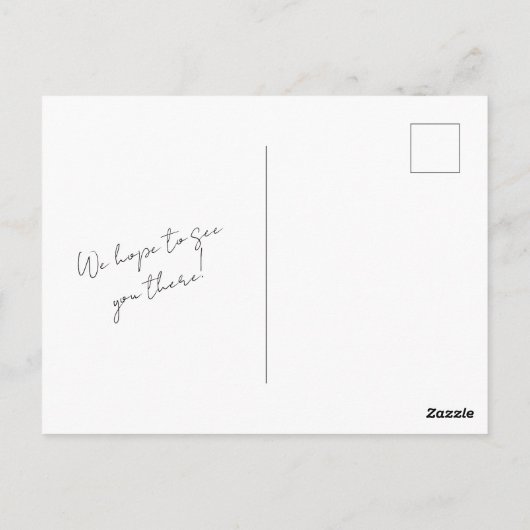 Carte Postale Élégante typographie Ornate Mariage Enregistrer la (Dos)