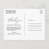 Carte Postale Élégantes Calligraphie Mariage Éternellement Recon (Dos)