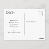 Carte Postale Élégantes deux photos de vacances de Noël (Dos)