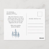 Carte Postale Élégantes Flocons de Neige Moderne Noël Fêtes (Dos)