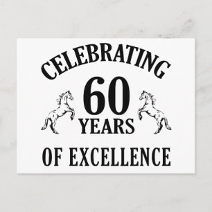 Carte Postale Élégantes idées cadeaux 60e anniversaire