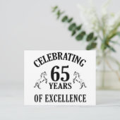 Carte Postale Élégantes idées cadeaux 65e anniversaire (Debout devant)