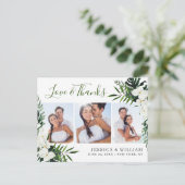 Carte Postale Élégantes Orchidées Blanches Remerciement de Maria (Debout devant)