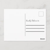 Carte Postale Élégants Feuilles blancs sur Merci d'or rose (Dos)