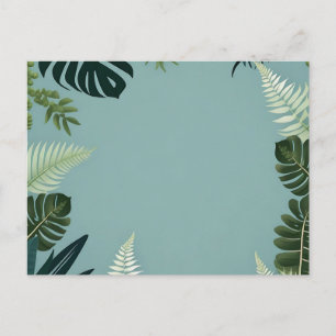 Carte Postale Élégants Feuilles verts et Fern