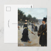 Carte Postale Élégants se promenant à Paris | Louis Abel-Truchet (Devant / Derrière)