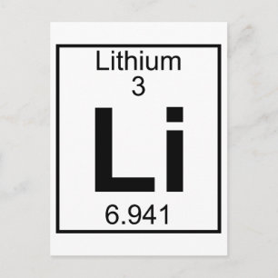 Carte Postale Élément 003 - Li - Lithium (plein)