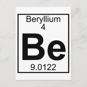 Carte Postale Élément 004 - Be - Beryllium (Full)